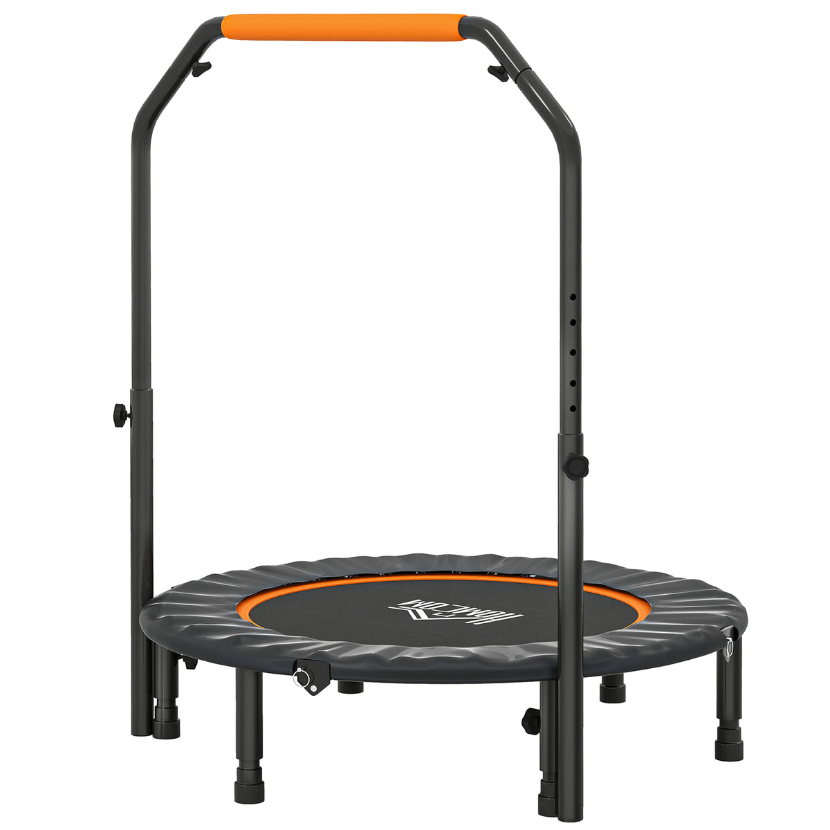 40" Foldable Mini Trampoline Fitness Trampoline W/ Foam Handle