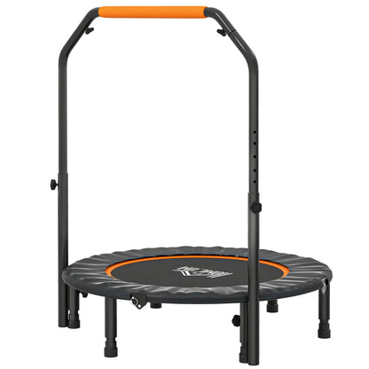 40" Foldable Mini Trampoline Fitness Trampoline W/ Foam Handle