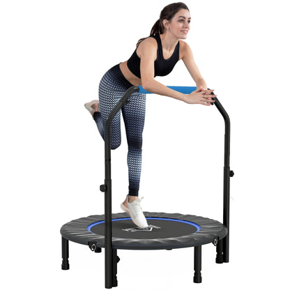 40" Foldable Mini Trampoline Fitness Trampoline W/ Foam Handle