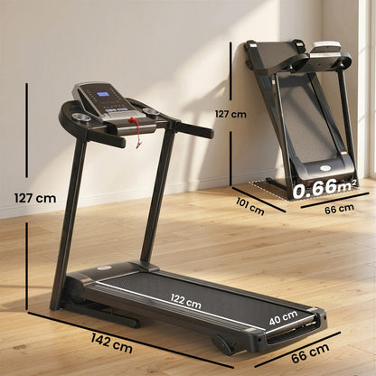 Folding 12Km/H Electric Treadmill Running Machine W/ Incline LED Display