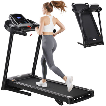 Folding 12Km/H Electric Treadmill Running Machine W/ Incline LED Display