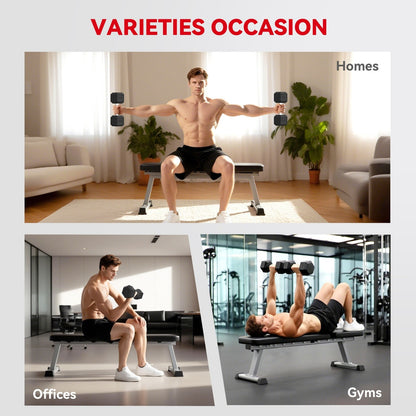20Kg Hex Rubber Dumbbell Encased Ergo Weights for Home Exercise Gym Fitness