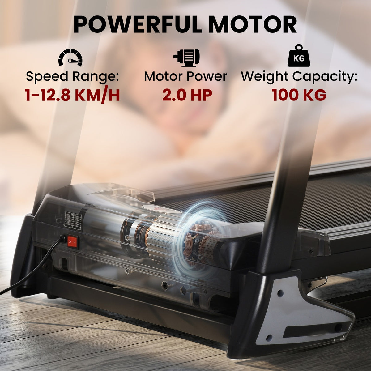 Folding 12Km/H Electric Treadmill Running Machine W/ Incline LED Display