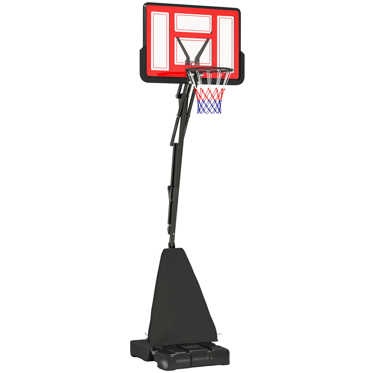 2.45-3.05M Basketball Hoop Outdoor with Rebound System and Wheels