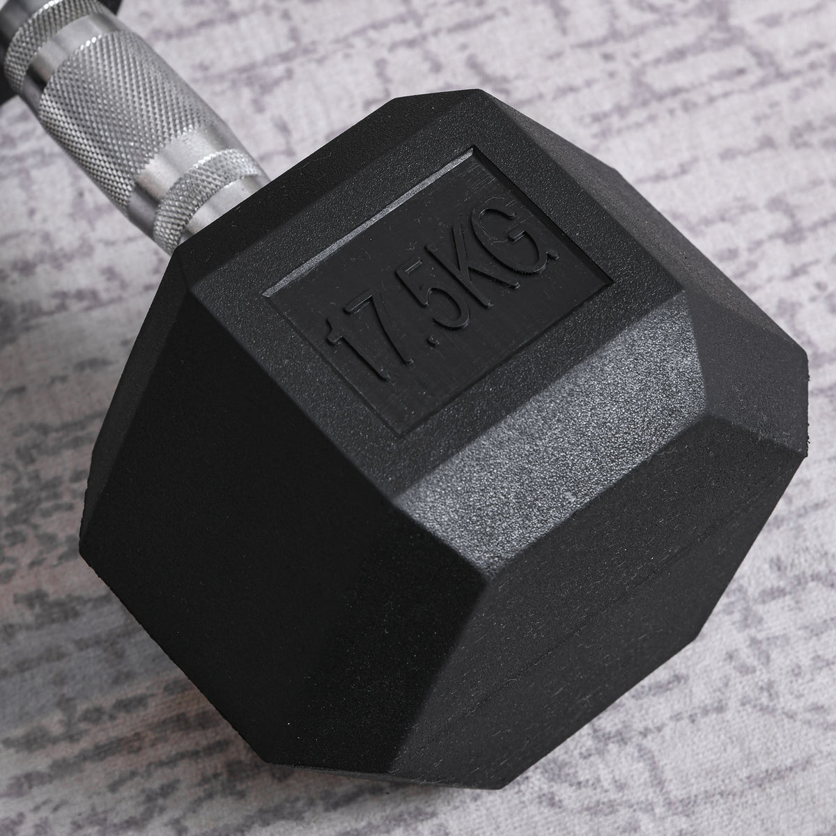 20Kg Hex Rubber Dumbbell Encased Ergo Weights for Home Exercise Gym Fitness