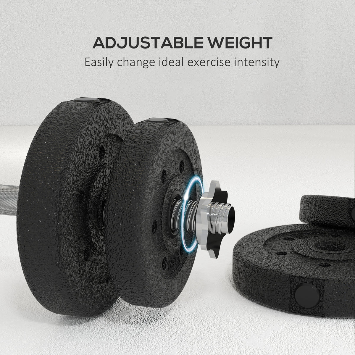 30KG Adjustable Dumbbells Weight Set Hand Weight for Home Gym Body Fitness