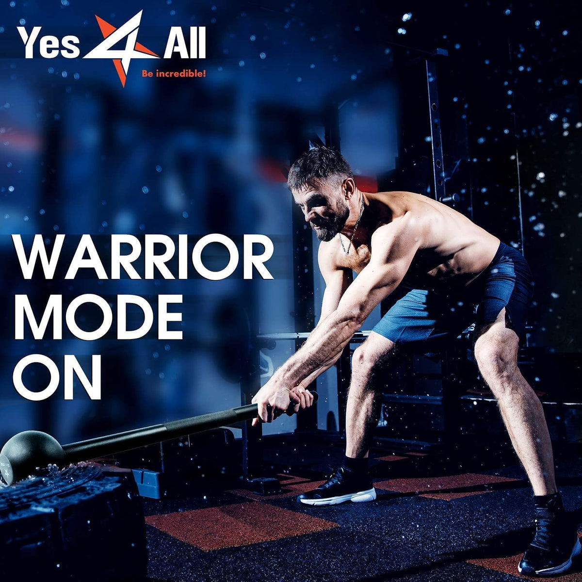 Alloy Steel Mace Macebell, Weighted Bar for Strength Training, Shoulder, Grips & Forearms Workouts - Gym Hammer with Multiple Size