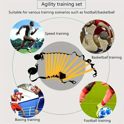 Soccer Training Agility Ladder Signs Discs Resistance Umbrella Spikes Soccer Training Obstacles Speed Awareness Training Ladder
