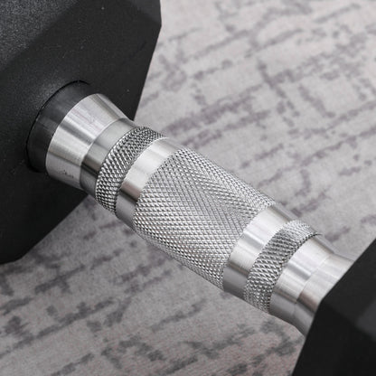 20Kg Hex Rubber Dumbbell Encased Ergo Weights for Home Exercise Gym Fitness