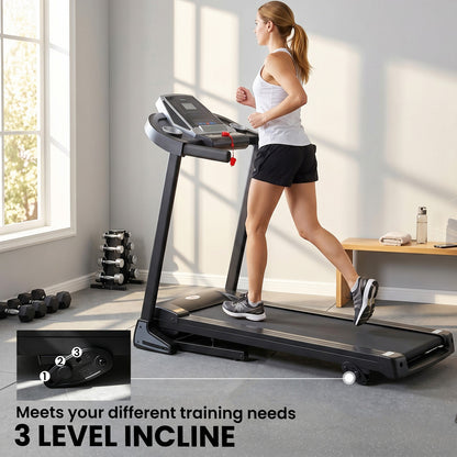 Folding 12Km/H Electric Treadmill Running Machine W/ Incline LED Display