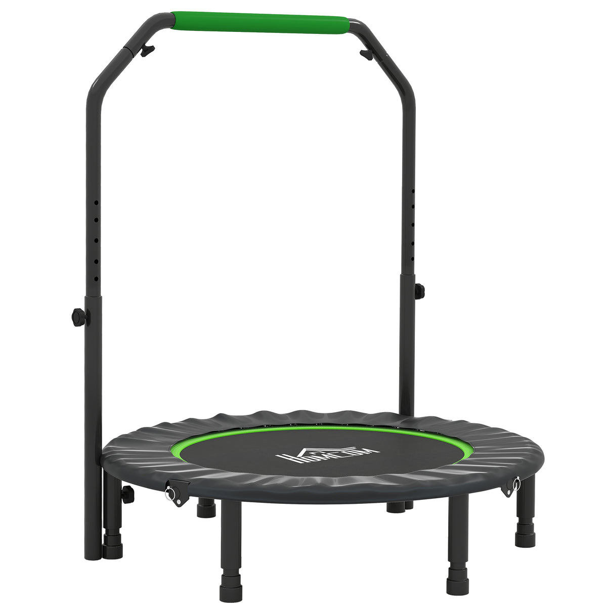 40" Foldable Mini Trampoline Fitness Trampoline W/ Foam Handle
