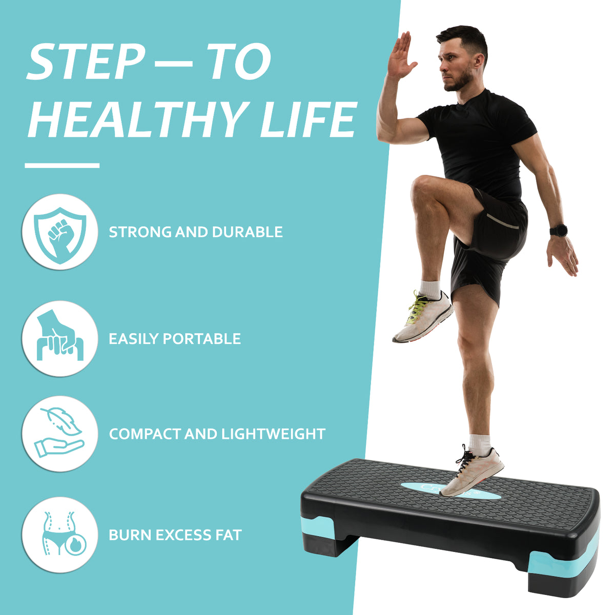 Aerobic Exercise Stepper Durable Non-Slip Mat Adjustable Fitness Yoga Equipment