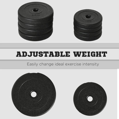 30KG Adjustable Dumbbells Weight Set Hand Weight for Home Gym Body Fitness