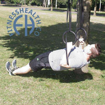 FH Gymnastic Rings Crossfit Equipment Suspension Home Gym System