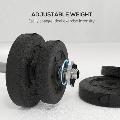 30KG Adjustable Dumbbells Weight Set Hand Weight for Home Gym Body Fitness
