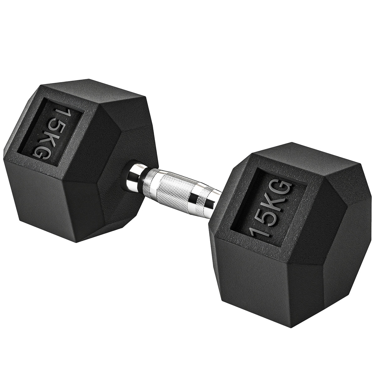 20Kg Hex Rubber Dumbbell Encased Ergo Weights for Home Exercise Gym Fitness