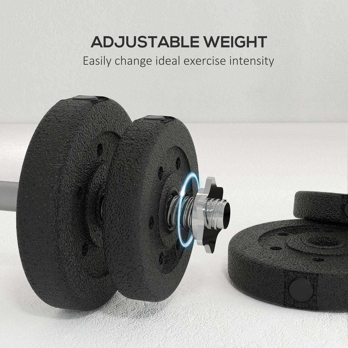30KG Adjustable Dumbbells Weight Set Hand Weight for Home Gym Body Fitness