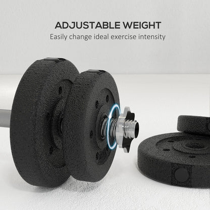 30KG Adjustable Dumbbells Weight Set Hand Weight for Home Gym Body Fitness
