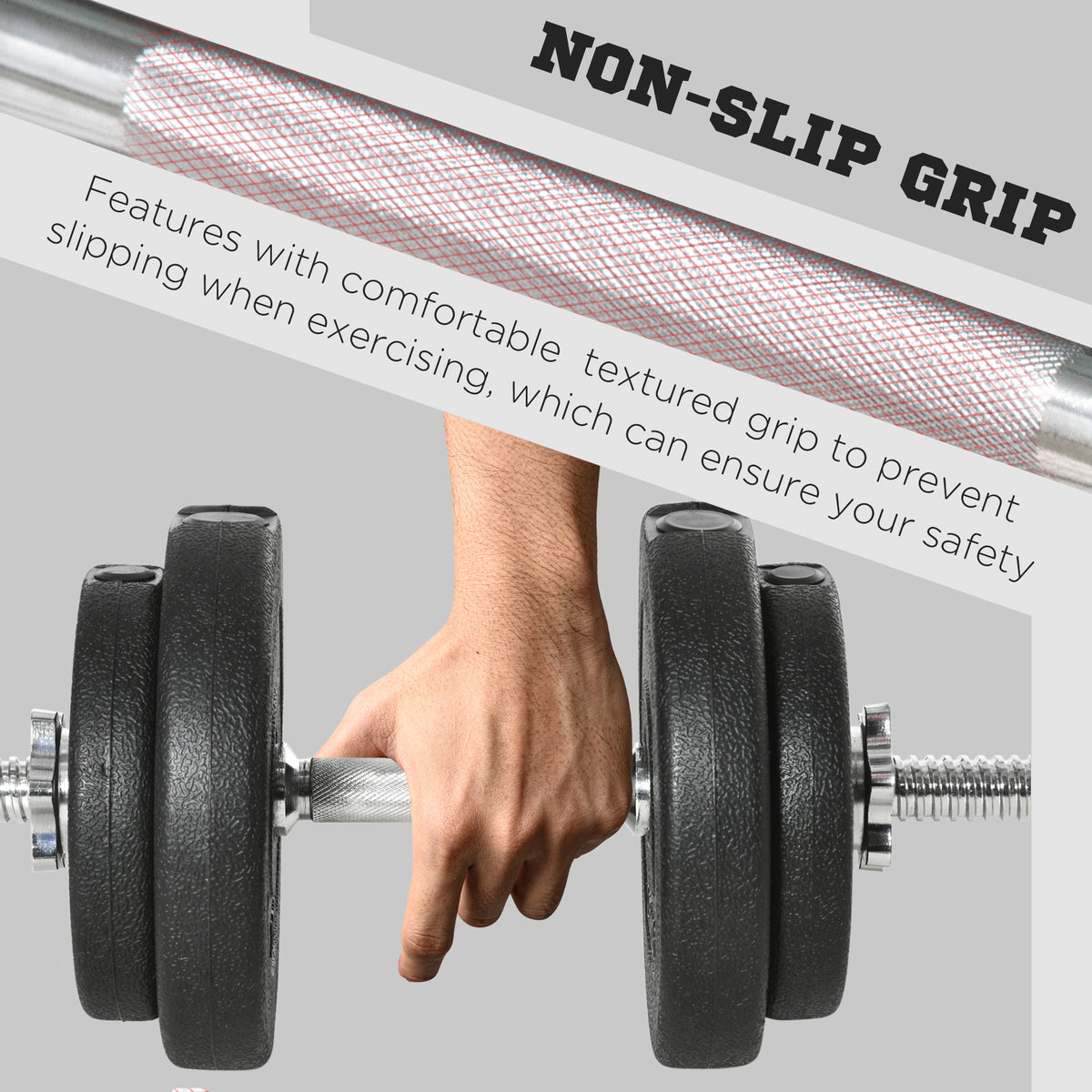 30KG Adjustable Dumbbells Weight Set Hand Weight for Home Gym Body Fitness
