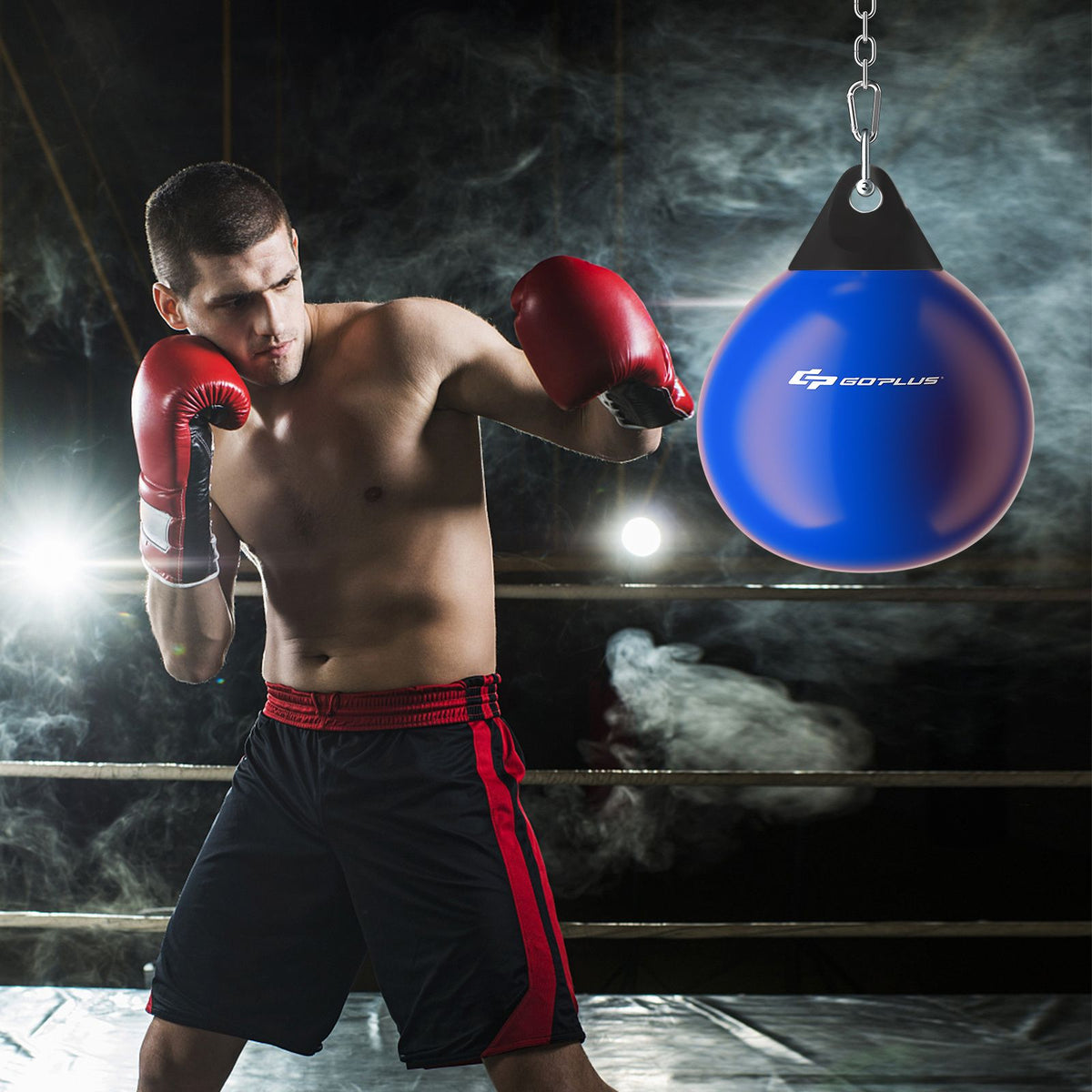Water Punching Bag with Water Injector and Hanging Accessories