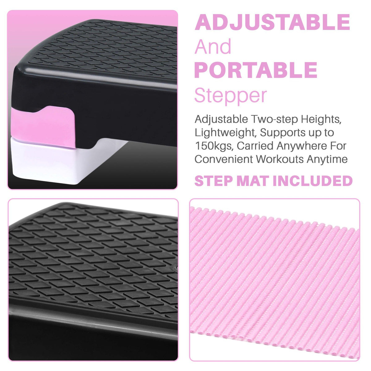 Aerobic Exercise Stepper Durable Non-Slip Mat Adjustable Fitness Yoga Equipment