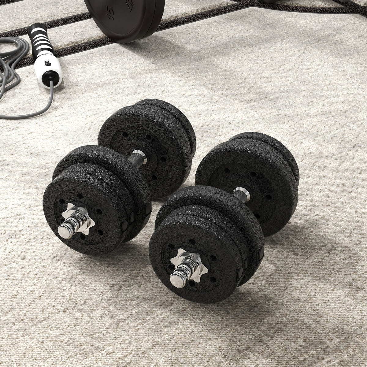 30KG Adjustable Dumbbells Weight Set Hand Weight for Home Gym Body Fitness