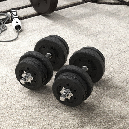 30KG Adjustable Dumbbells Weight Set Hand Weight for Home Gym Body Fitness
