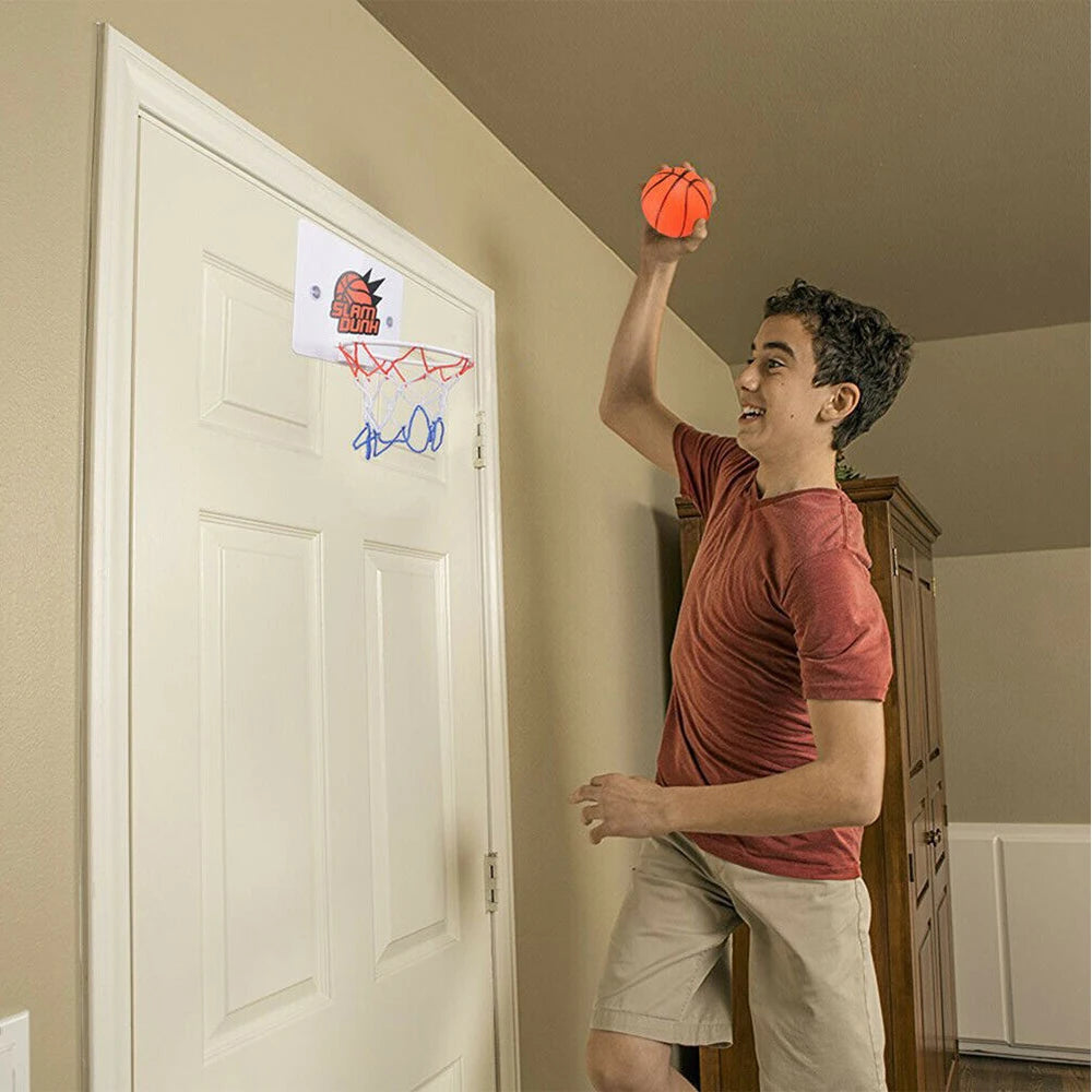 Basketball Hoop Ring Door Wall Mounted Pump Dunk Indoor for Kids Children Toy UK