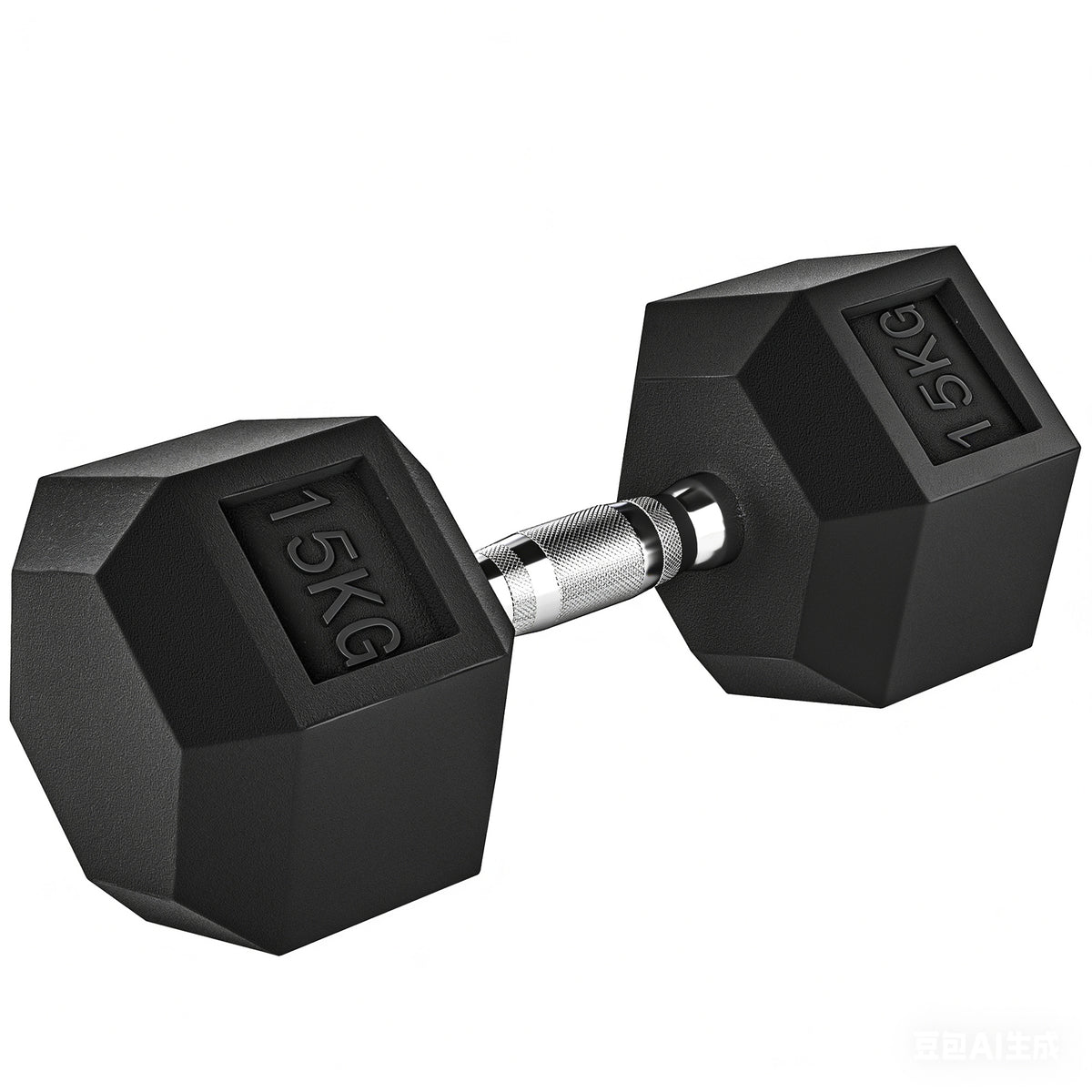 20Kg Hex Rubber Dumbbell Encased Ergo Weights for Home Exercise Gym Fitness