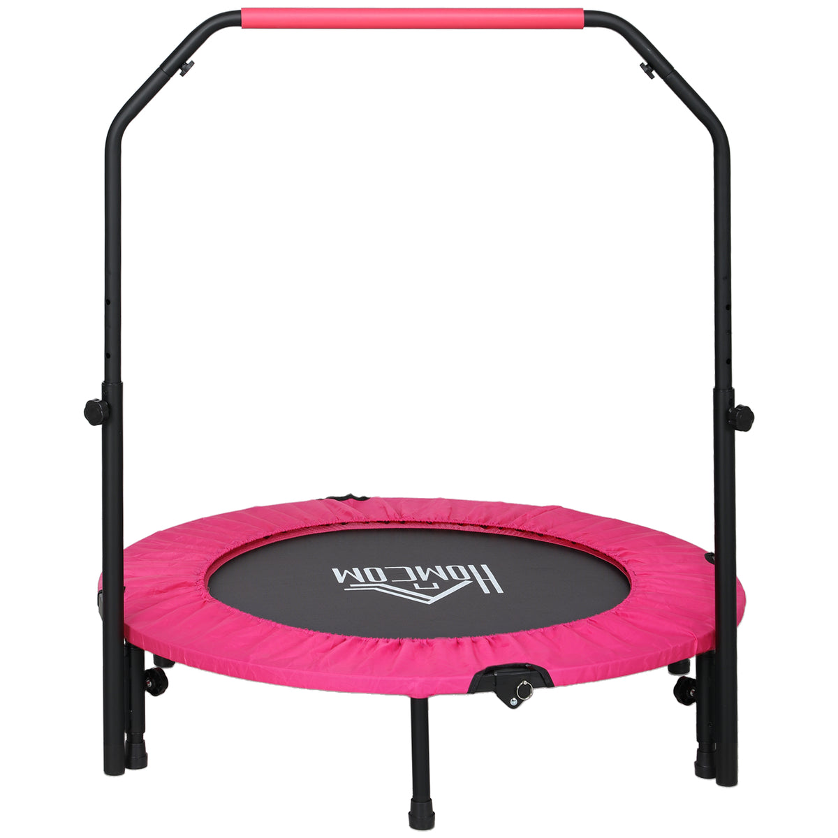 40" Foldable Mini Trampoline Fitness Trampoline W/ Foam Handle