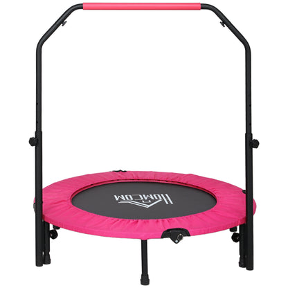 40" Foldable Mini Trampoline Fitness Trampoline W/ Foam Handle