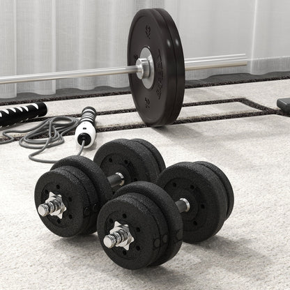 30KG Adjustable Dumbbells Weight Set Hand Weight for Home Gym Body Fitness