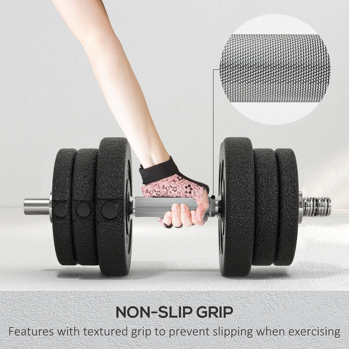 30KG Adjustable Dumbbells Weight Set Hand Weight for Home Gym Body Fitness