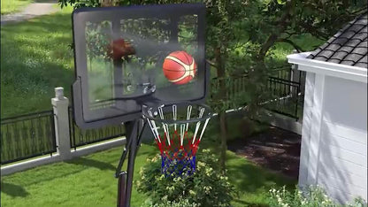 2.45-3.05M Basketball Hoop Outdoor with Rebound System and Wheels