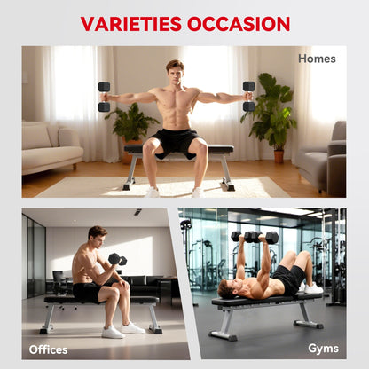 20Kg Hex Rubber Dumbbell Encased Ergo Weights for Home Exercise Gym Fitness